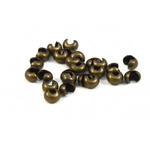 3MM ANTIQUE BRASS CRIMP BEADS COVER ( PACK OF 20)